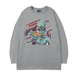 Men Long Sleeve Shirt Retro Hip Hop Long Sleeve T-shirt Men's and Women's Spring and Autumn Ins round Neck