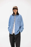 Unisex Jacket Autumn Embroidery Decorative Denim Shirt Women's Clothing