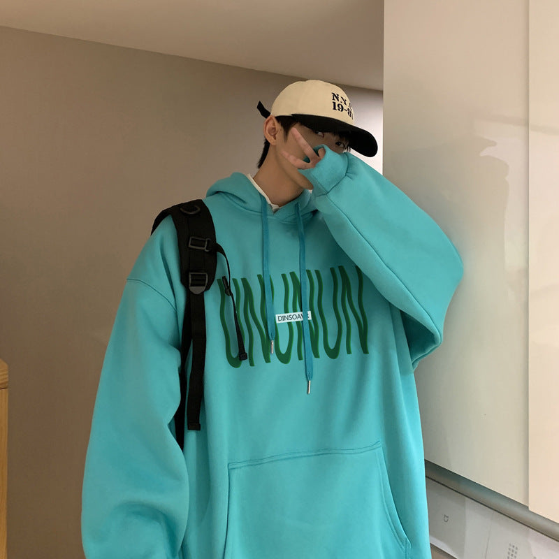 Men Hoodie Hooded Sweater Men Autumn Winter Coat Loose Fashion Brand