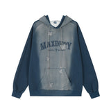 Men Hoodie Printed Hoodie Male Letter Embroidery Loose Hoodie Autumn and Winter