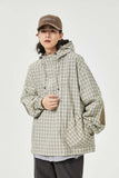 Unisex Jacket Autumn Hooded Plaid Coat Women's Clothing