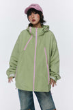 Unisex Jacket Autumn Contrast Color Multi-Zipper Shell Jacket Women's Clothing