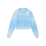 Women Sweater Short Sweater Women's Autumn and Winter round Neck Sweater