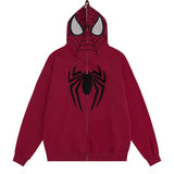 Men Hoodie Spider-Man Pull Head Masked Sweater Men's Autumn and Winter American Zipper Cardigan Outerwear