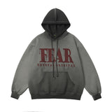 Men Hoodie Gradient Inkjet Letter Hooded Sweaters Menswear Pullover Loose Casual Hoodie