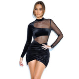 Women Desses Autumn Stitching Sheath Skirt Dress Women