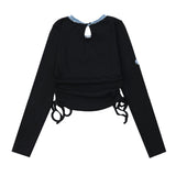 Women Long Sleeve T-Shirt Long Sleeve T-shirt Short T-shirt Design Sense Autumn Top