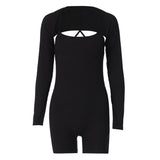 Women Jumpsuit Women's Autumn Sexy U Collar Tight Jumpsuit