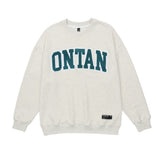 Men Hoodie Flocking Embroidered Letter Long Sleeve Sweater