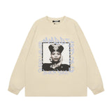 Men Long Sleeve Shirt Retro Casual Long Sleeve T-shirt Men and Women Autumn All-Match Bottoming Shirt