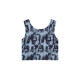 Women Vest Printed Short Vest Summer Casual Spaghetti Straps Sleeveless
