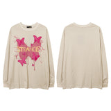 Men Long Sleeve Shirt Letter Embroidered Long Sleeve Bottoming T-shirt Men's and Women's Tops