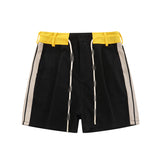 Palm Angle Shorts Palm Angels Striped Color Matching Casual Beach Shorts Men
