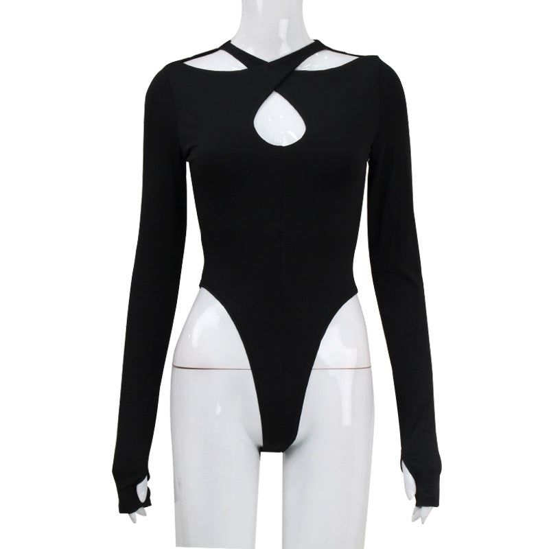 Women Jumpsuit Women's Long-Sleeved Jumpsuit Bottoming Top