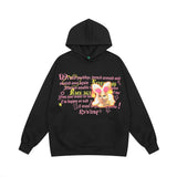 Men Hoodie Letter Print Sweatshirt Spring Autumn Loose-Fitting Hoodie Long Sleeve Top Men