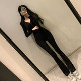 Women Long Sleeve Shirt Sports Style Cropped Hoodie Casual Pants Autumn
