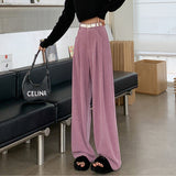 Palazzo Pants Maillard Brown Wide-Leg Pants Chenille Casual Pants
