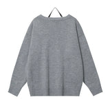 Women Sweater Embroidered Knitwear Women's Loose Casual Long Sleeves Sweater