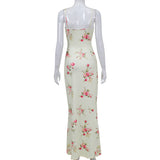 Women Desses Retro V-neck Sling Dress