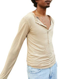 Men T Shirt Men's T-shirt Casual Long Sleeve