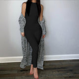 Women Jumpsuit Women's Sleeveless Slim High Top Sports Jumpsuit