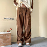 Men Sweatpants Vintage Ankle Banded Working Pants Autumn and Winter Loose Casual Trousers