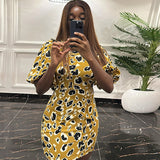Women Dresses Dress Printed Pullover Skirt Hip Skirt