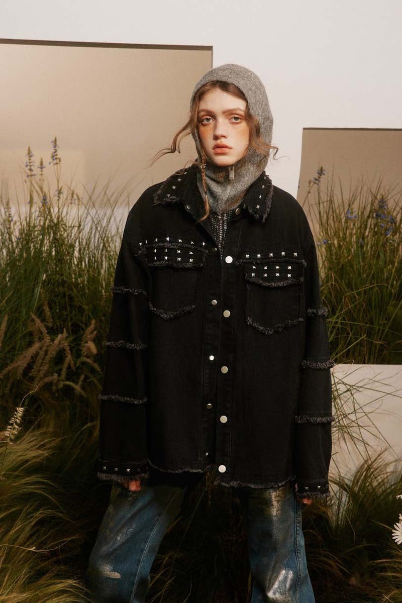 Unisex Jacket Autumn Rivet Punk Coat Women's Clothing