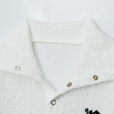 Women Long Sleeve T-Shirt T-shirt Girls Autumn American Embroidery Cardigan Top