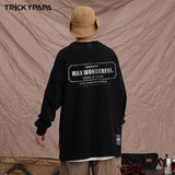 Men Long Sleeve Shirt round Neck Sweater Men's Spring and Autumn Loose Long Sleeve T-shirt Women's Coat