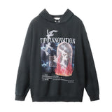 Men Hoodie Peace Dove Printed Hoodie Men's Autumn and Winter Casual Loose Casual
