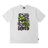 Men T Shirt Fashion Brand Letter Graffiti T-shirt Men and Women Couple Loose Short Sleeve