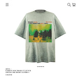 American vintage street T-shirt pure cotton retro men's and women's summer loose