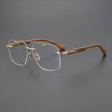 CHH Chrome Hearts Glasses Versatile Vintage Perforated Frameless Toad Mirror Myopia Glasses Frame