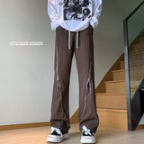Men Sweatpants Zipper Pants Men's Summer Sports Pants Loose