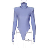 Women Jumpsuit Summer Fashion High Collar Long Sleeve Dress