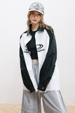 Unisex Jacket Fall Color-Blocking Embroidered Shirt Women's Clothing