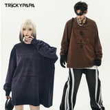Men Long Sleeve Shirt Fashion Brand Tie-Dye Lazy Style Long Sleeve T-shirt Men and Women Retro Couple
