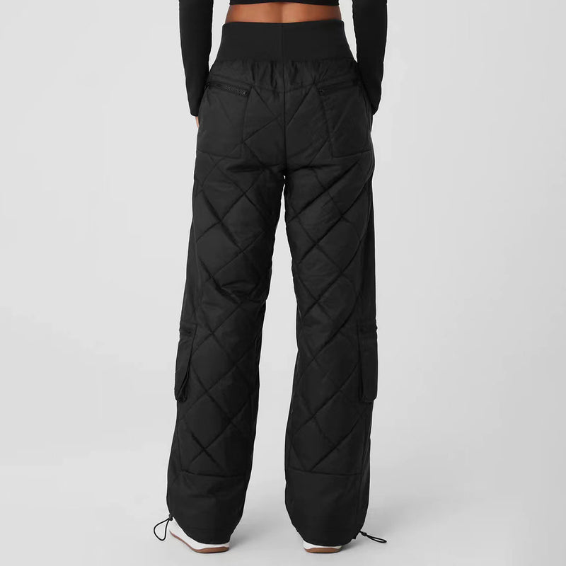 Women Cargo Pants Women's Autumn and Winter Pocket Zipper Stitching
