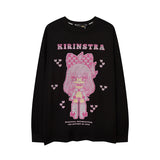 Men Long Sleeve Shirt Cartoon Puff Print Long Sleeve T-shirt Men and Women Ins Loose Sweater