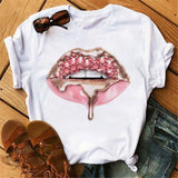 Print Women T Shirt Casual Short Sleeve