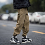 Men Sweatpants Men's Spring and Autumn Loose Trendy Pu Handsome Casual Pants