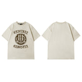 Men T Shirt Fashion Brand Printing Casual Short Sleeve T-shirt Men and Women College Style Vintage