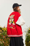 Unisex Jacket Autumn Contrast Color Poker Coat Women's Clothing