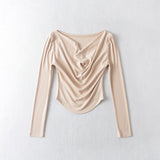 Women's T-Shirt Long-Sleeved T-shirt Women's Spring New Tight Top