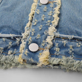 Men Denim Jacket Men's Loose All-Match Wash Denim Clothes Jacket