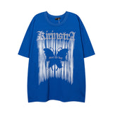 Men T Shirt Butterfly Graffiti Printing Short Sleeve T-shirt Couple T-shirt Men and Women