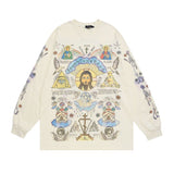 Men Long Sleeve Shirt Vintage Vintage Long Sleeve Bottoming T-shirt for Men and Women