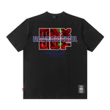 Men T Shirt Rose Print Short Sleeve Loose Fashion Brand Hip Hop Men