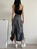 Women's Skirt Women's Retro Suit Skirt Long Dress Ins